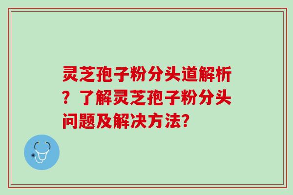 灵芝孢子粉分头道解析？了解灵芝孢子粉分头问题及解决方法？