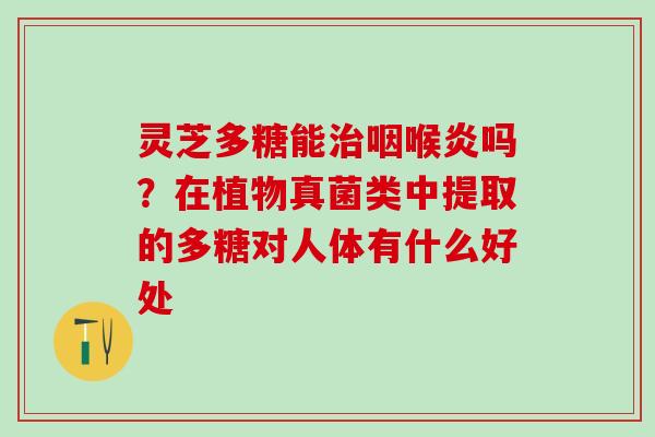 灵芝多糖能治咽喉炎吗？在植物真菌类中提取的多糖对人体有什么好处