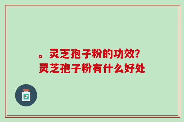 。灵芝孢子粉的功效？灵芝孢子粉有什么好处