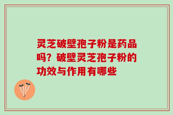 灵芝破壁孢子粉是药品吗？破壁灵芝孢子粉的功效与作用有哪些