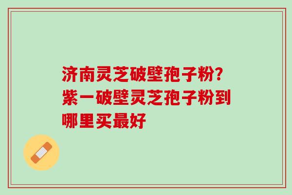 济南灵芝破壁孢子粉？紫一破壁灵芝孢子粉到哪里买最好