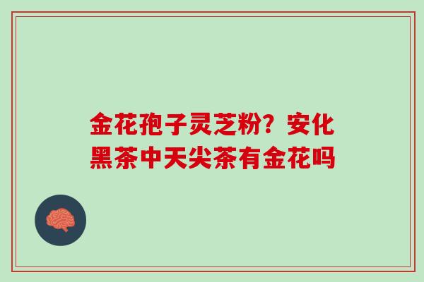 金花孢子灵芝粉?安化黑茶中天尖茶有金花吗 金花孢子灵芝粉?安化黑茶中天尖茶有金花吗