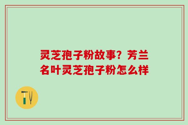 灵芝孢子粉故事？芳兰名叶灵芝孢子粉怎么样