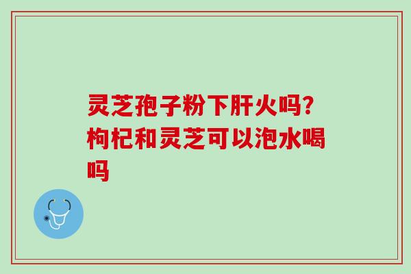 灵芝孢子粉下肝火吗？枸杞和灵芝可以泡水喝吗