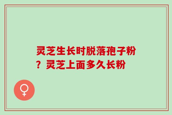 灵芝生长时脱落孢子粉?灵芝上面多久长粉 灵芝生长时脱落孢子粉?灵芝上面多久长粉