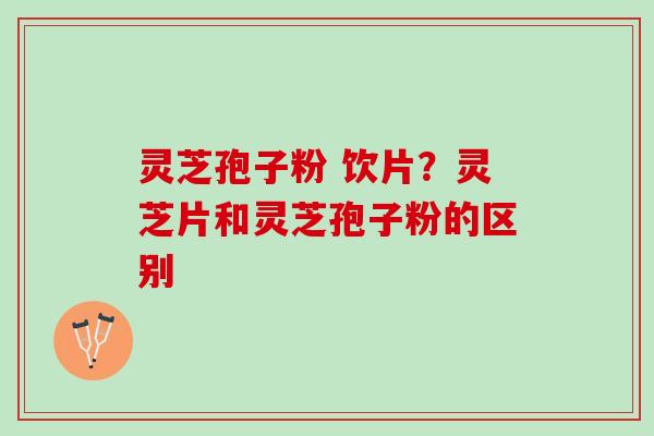 灵芝孢子粉 饮片？灵芝片和灵芝孢子粉的区别