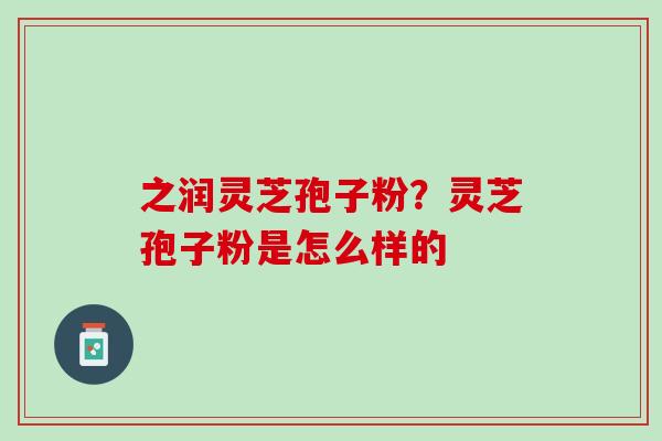 之润灵芝孢子粉？灵芝孢子粉是怎么样的