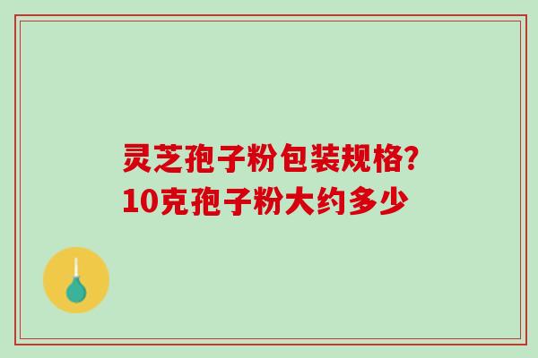 灵芝孢子粉包装规格？10克孢子粉大约多少