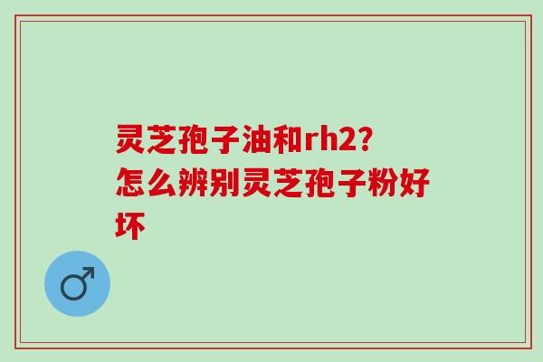 灵芝孢子油和rh2？怎么辨别灵芝孢子粉好坏
