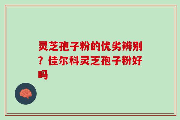 灵芝孢子粉的优劣辨别？佳尔科灵芝孢子粉好吗