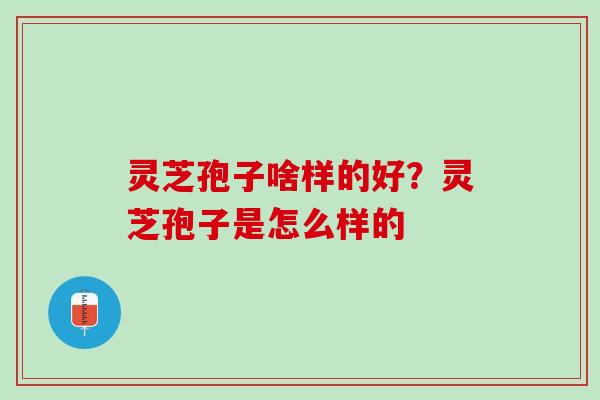 灵芝孢子啥样的好？灵芝孢子是怎么样的