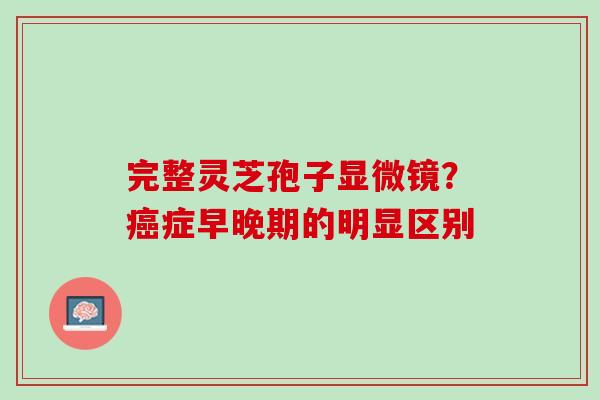 完整灵芝孢子显微镜？癌症早晚期的明显区别
