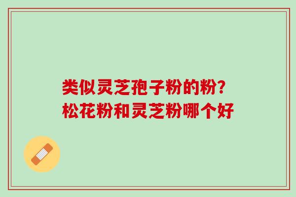类似灵芝孢子粉的粉？松花粉和灵芝粉哪个好