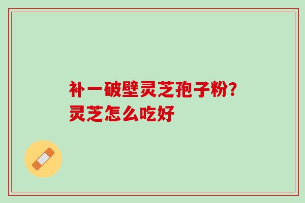 补一破壁灵芝孢子粉?灵芝怎么吃好 补一破壁灵芝孢子粉?灵芝怎么吃好