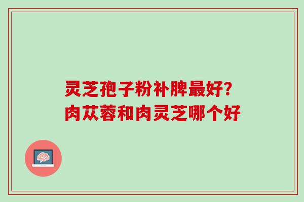灵芝孢子粉补脾好?肉苁蓉和肉灵芝哪个好 灵芝孢子粉补脾好?肉苁蓉和肉灵芝哪个好