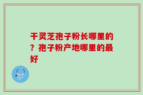 干灵芝孢子粉长哪里的?孢子粉产地哪里的好 干灵芝孢子粉长哪里的?孢子粉产地哪里的好