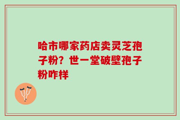 哈市哪家药店卖灵芝孢子粉？世一堂破壁孢子粉咋样