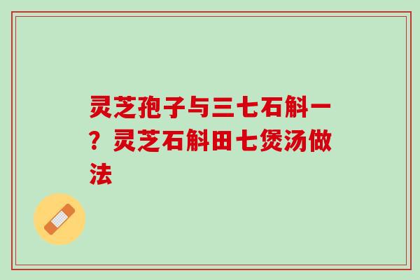灵芝孢子与三七石斛一？灵芝石斛田七煲汤做法