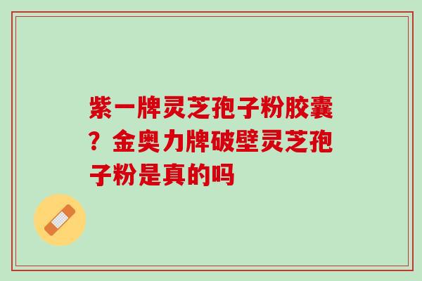 紫一牌灵芝孢子粉胶囊？金奥力牌破壁灵芝孢子粉是真的吗