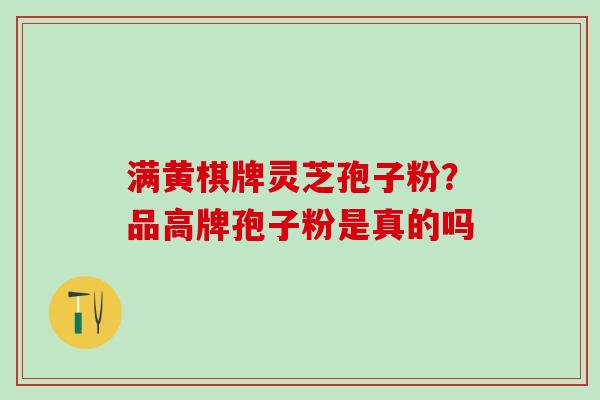 满黄棋牌灵芝孢子粉？品高牌孢子粉是真的吗