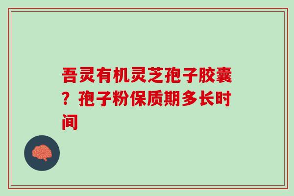 吾灵有机灵芝孢子胶囊？孢子粉保质期多长时间