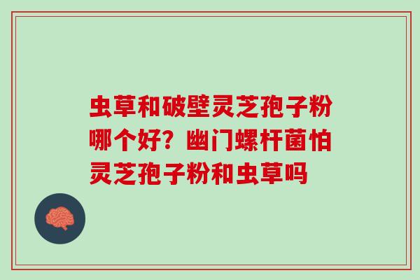 虫草和破壁灵芝孢子粉哪个好?幽门螺杆菌怕灵芝孢子粉和虫草吗 虫草和破壁灵芝孢子粉哪个好?幽门螺杆菌怕灵芝孢子粉和虫草吗