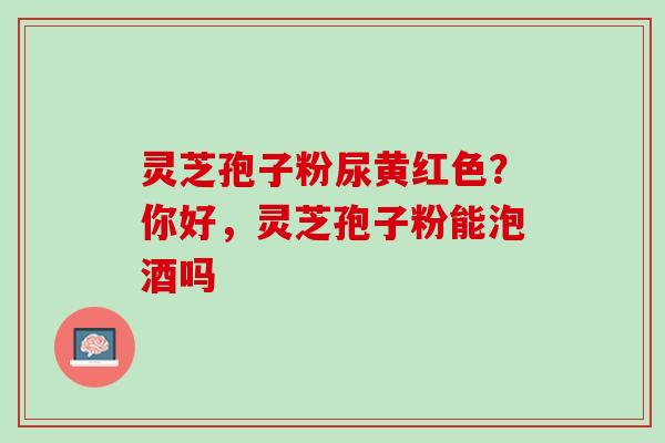 灵芝孢子粉尿黄红色?你好,灵芝孢子粉能泡酒吗 灵芝孢子粉尿黄红色?你好,灵芝孢子粉能泡酒吗