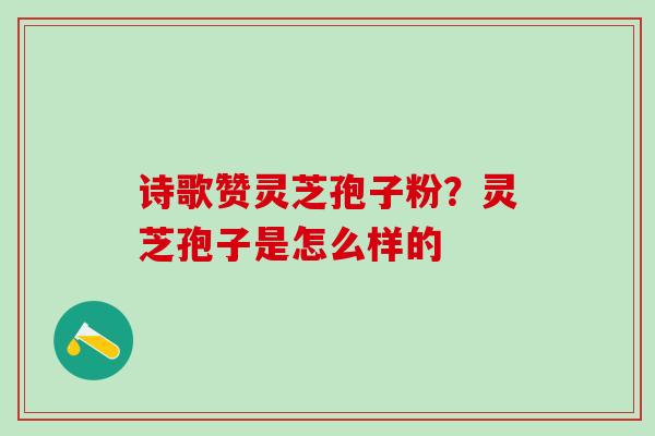 诗歌赞灵芝孢子粉？灵芝孢子是怎么样的
