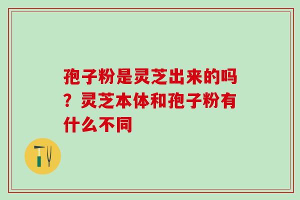 孢子粉是灵芝出来的吗？灵芝本体和孢子粉有什么不同
