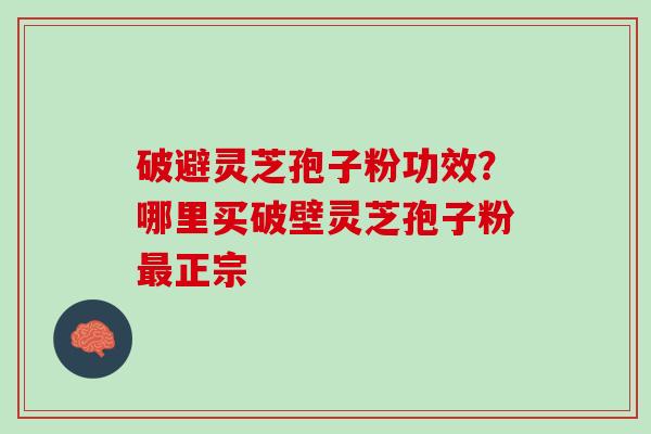 破避灵芝孢子粉功效？哪里买破壁灵芝孢子粉最正宗
