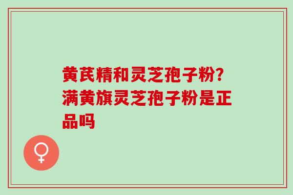 黄芪精和灵芝孢子粉？满黄旗灵芝孢子粉是正品吗