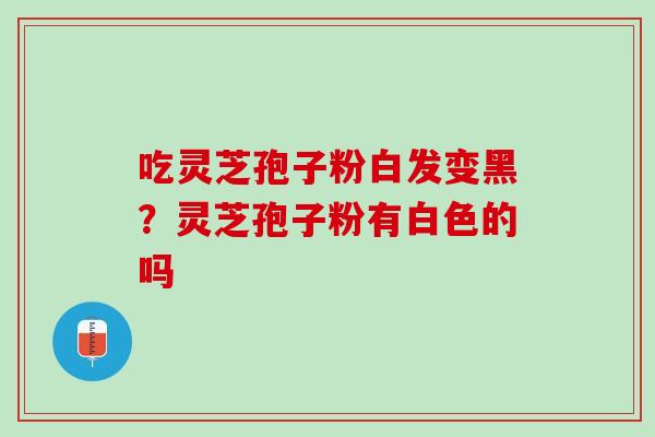 吃灵芝孢子粉白发变黑?灵芝孢子粉有白色的吗 吃灵芝孢子粉白发变黑?灵芝孢子粉有白色的吗