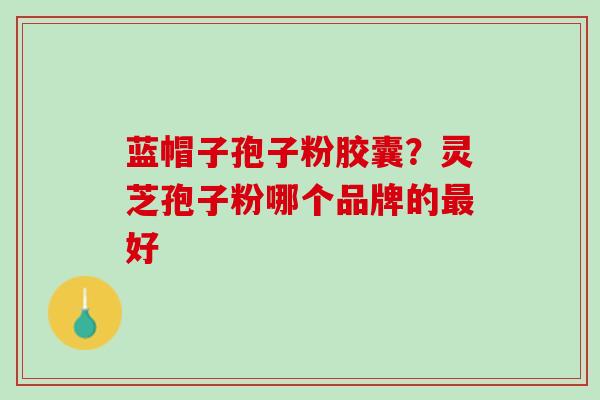 蓝帽子孢子粉胶囊？灵芝孢子粉哪个品牌的最好
