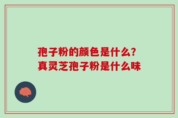 孢子粉的颜色是什么？真灵芝孢子粉是什么味