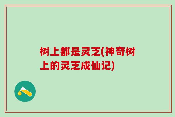 树上都是灵芝(神奇树上的灵芝成仙记)