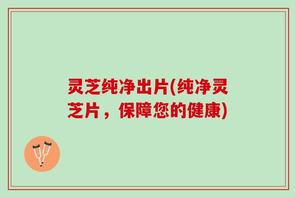 灵芝纯净出片(纯净灵芝片，保障您的健康)