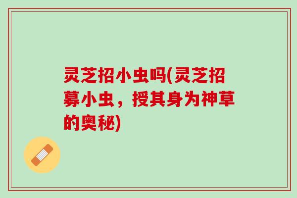 灵芝招小虫吗(灵芝招募小虫，授其身为神草的奥秘)