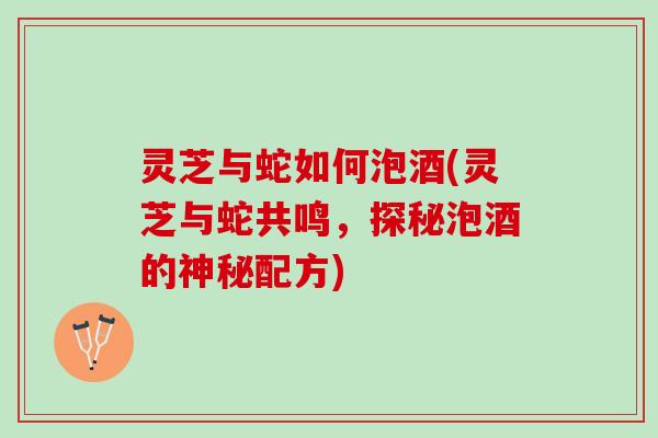 灵芝与蛇如何泡酒(灵芝与蛇共鸣，探秘泡酒的神秘配方)
