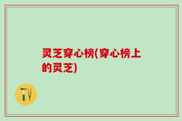灵芝穿心榜(穿心榜上的灵芝)