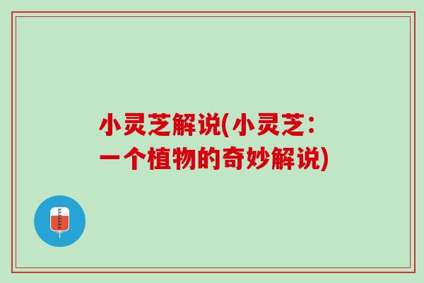 小灵芝解说(小灵芝：一个植物的奇妙解说)