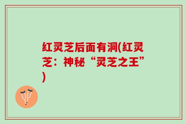 红灵芝后面有洞(红灵芝：神秘“灵芝之王”)
