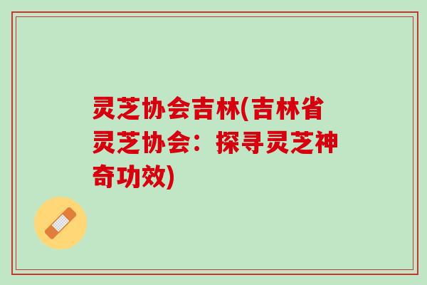 灵芝协会吉林(吉林省灵芝协会：探寻灵芝神奇功效)