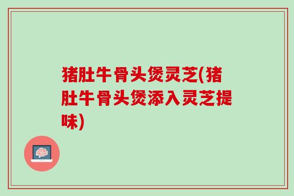 猪肚牛骨头煲灵芝(猪肚牛骨头煲添入灵芝提味)