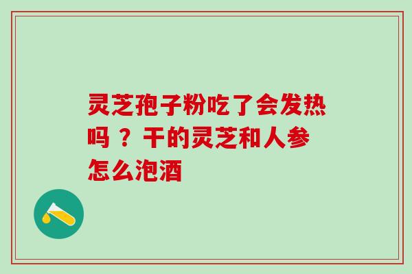 灵芝孢子粉吃了会发热吗 ？干的灵芝和人参怎么泡酒
