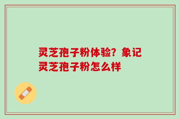 灵芝孢子粉体验？象记灵芝孢子粉怎么样