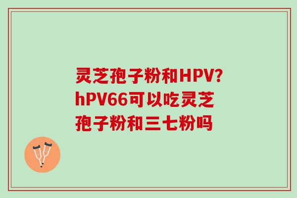 灵芝孢子粉和HPV？hPV66可以吃灵芝孢子粉和三七粉吗