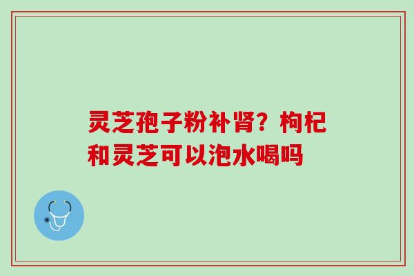 灵芝孢子粉补肾？枸杞和灵芝可以泡水喝吗