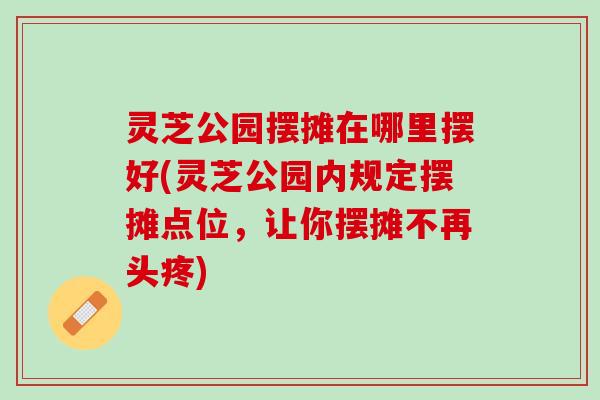 灵芝公园摆摊在哪里摆好(灵芝公园内规定摆摊点位，让你摆摊不再头疼)