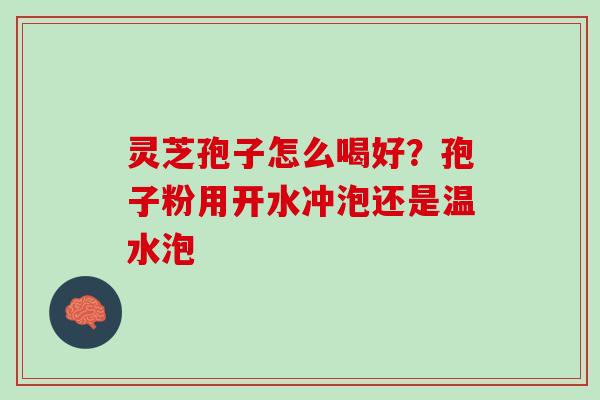 灵芝孢子怎么喝好？孢子粉用开水冲泡还是温水泡