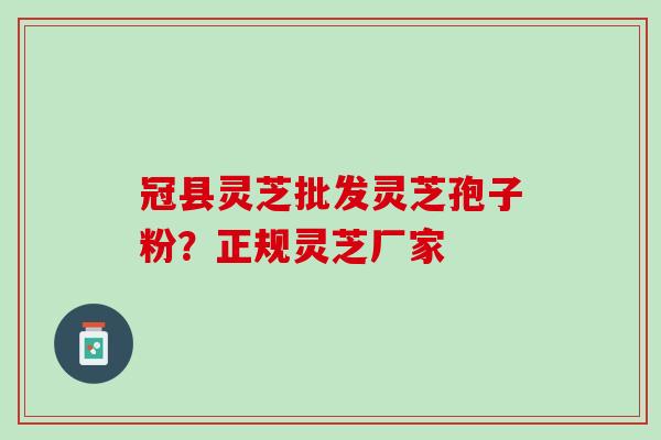 冠县灵芝批发灵芝孢子粉？正规灵芝厂家